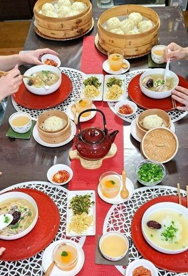スターターコース「高麗菜肉包：キャベツまん」の試食とランチ