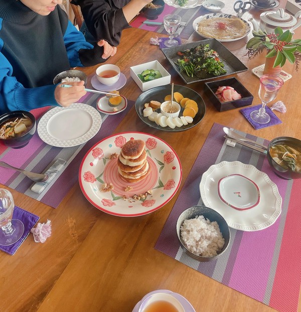 コリアンテーブルを作ってレッスン後のお食事タイムです
