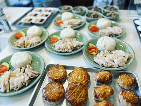 夏の恒例イベントレッスン、月餅と海南鶏飯