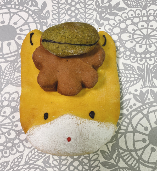 群馬県のマスコット『ぐんまちゃん』パン、県の許諾番号出てます