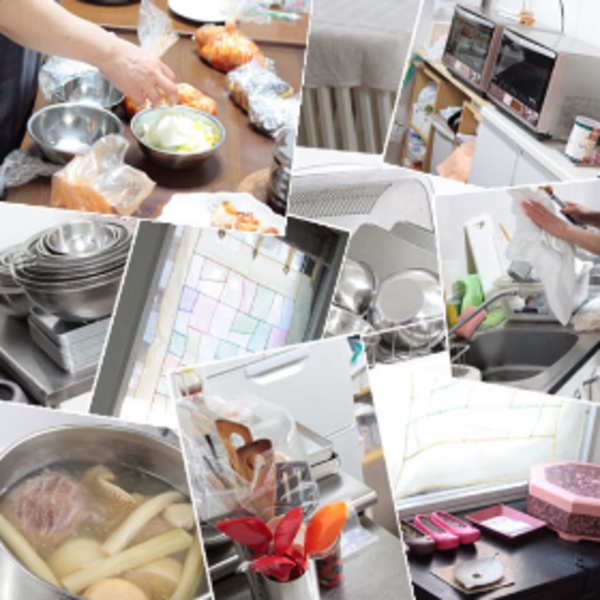 教室とレッスン風景の一部です。
調度品も手作りです。