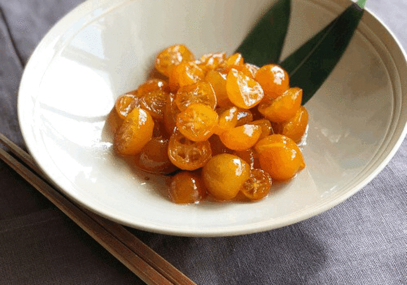 ジューシーな金柑甘露煮