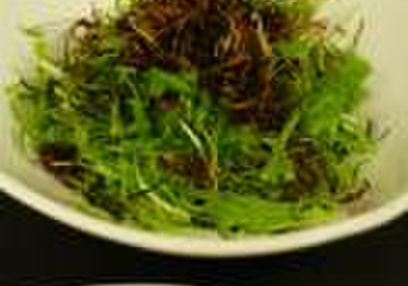 水菜とじゃこのねぎドレシング