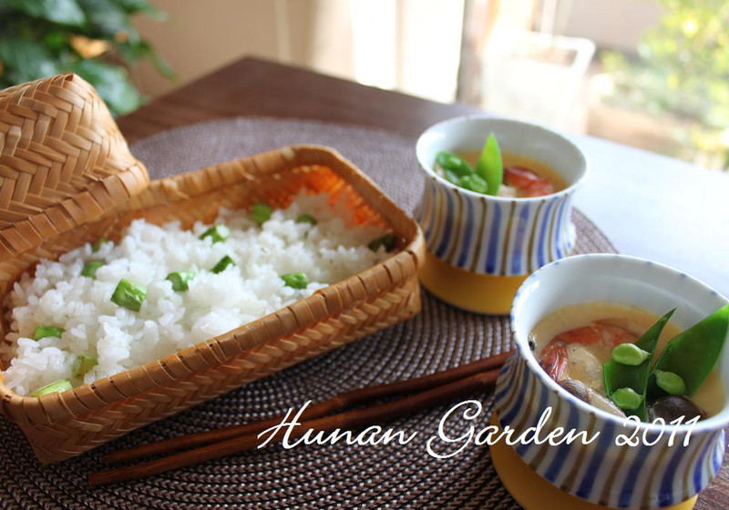 簡単茶わん蒸し ＆アスパラご飯