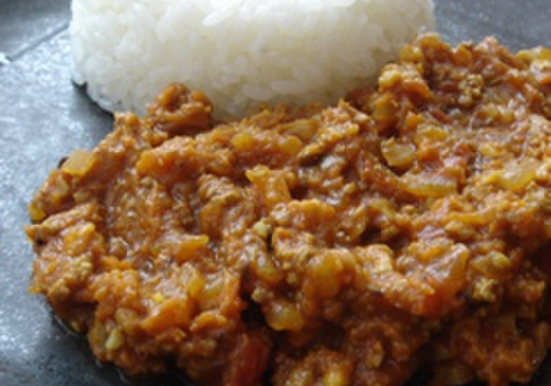 フライパンでキーマカレー