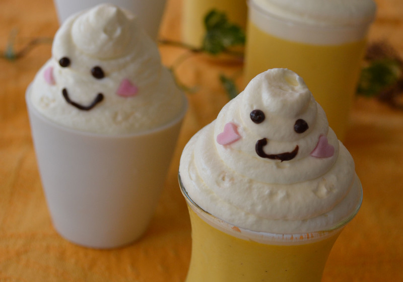 ♪おばけちゃんでハロウィンデコ♪★かぼちゃのなめらかプリン★