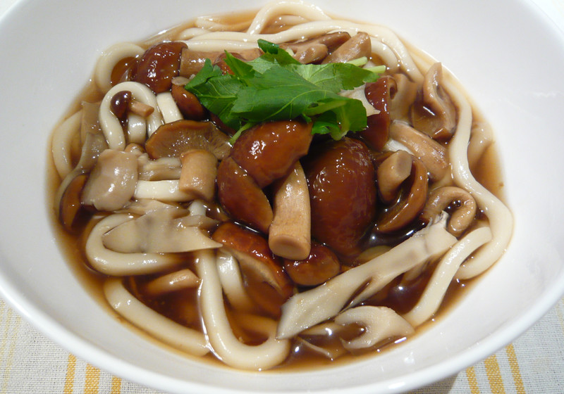ナメコのあんかけ風うどん