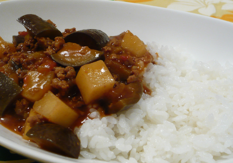 ナスのトマトカレー