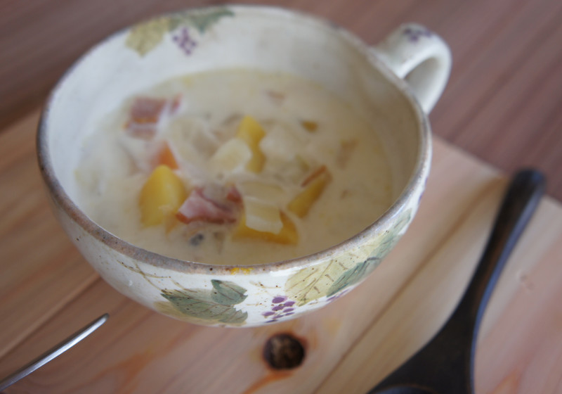 あさりの季節！分離しない 豆乳クラムチャウダー