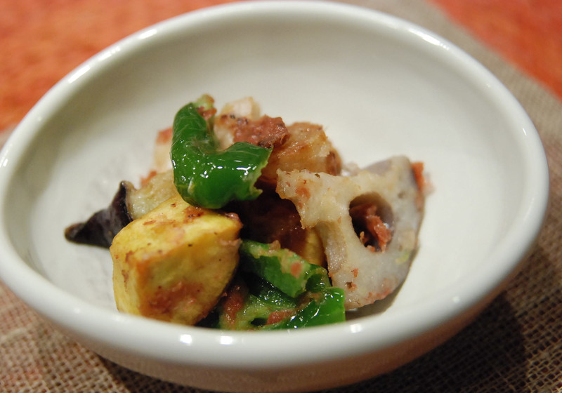 いろいろ野菜の梅おかか和え