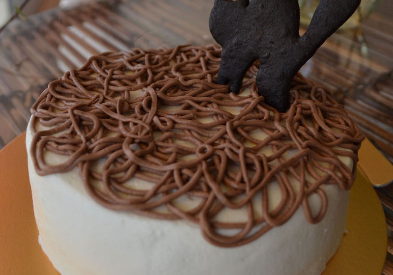★大人かわいいハロウィンケーキ★デビルズフードケーキ