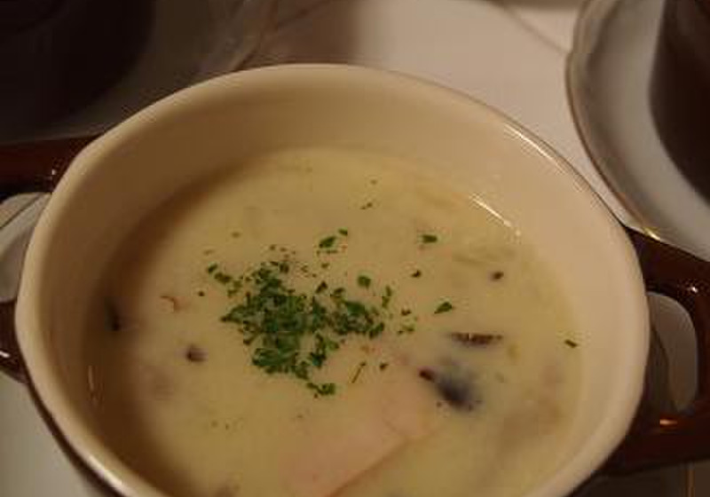 スモークチキンのクリームスープ