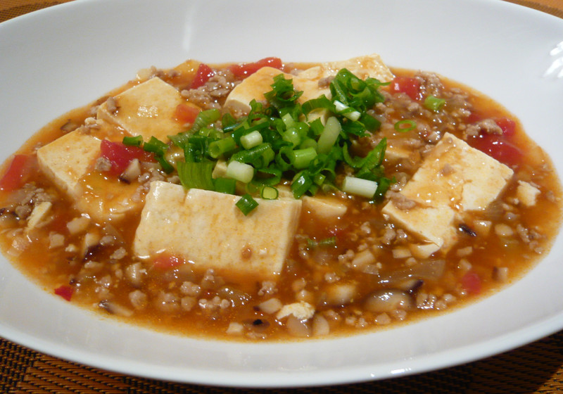 トマトベースの麻婆豆腐