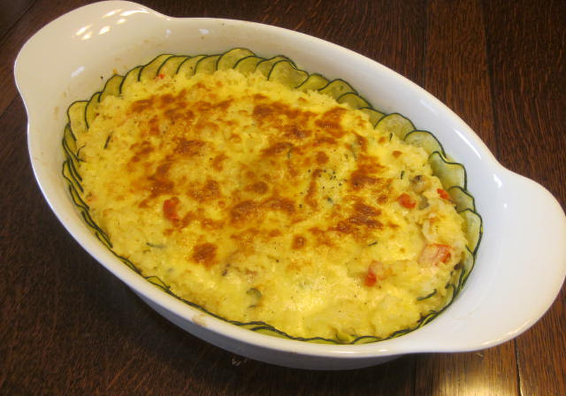 旨っカレー米と、シーフード・ズッキーニのドリア