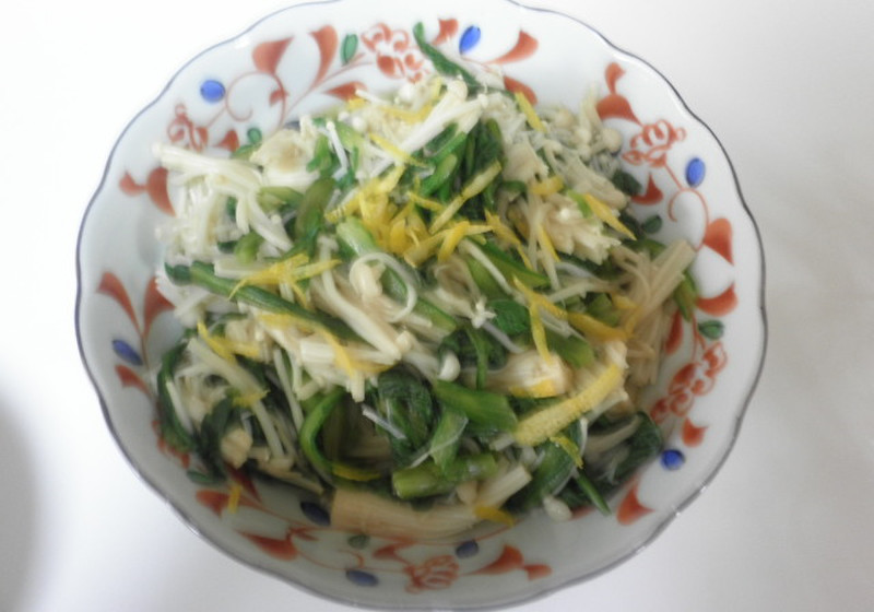 春菊とえのきの和えもの