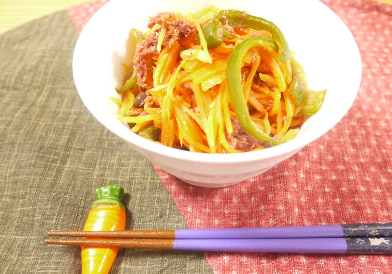 人参とコンビーフの炒め物