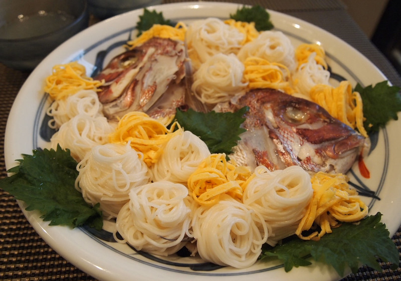 簡単豪華！塩が決め手の鯛そうめん。