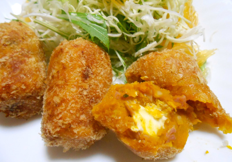 クリームチーズとカボチャのコロッケ