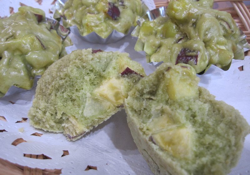 さつまいも抹茶蒸しパン