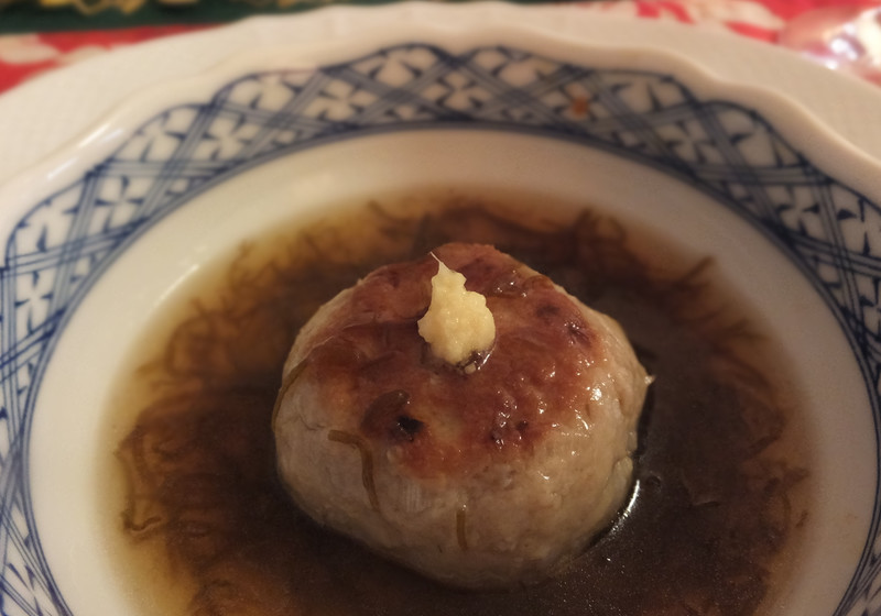 レンコンつくねのもずくあんかけ