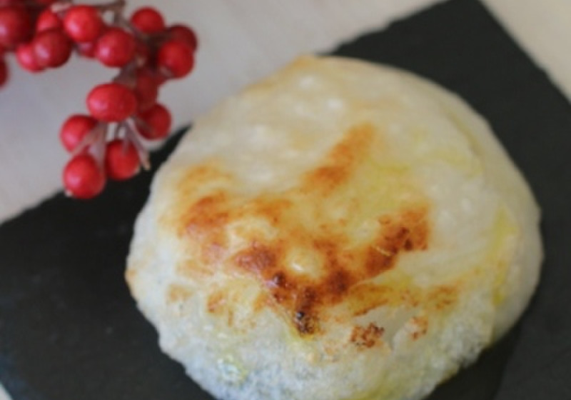 焼き餅オリーブオイルがけ