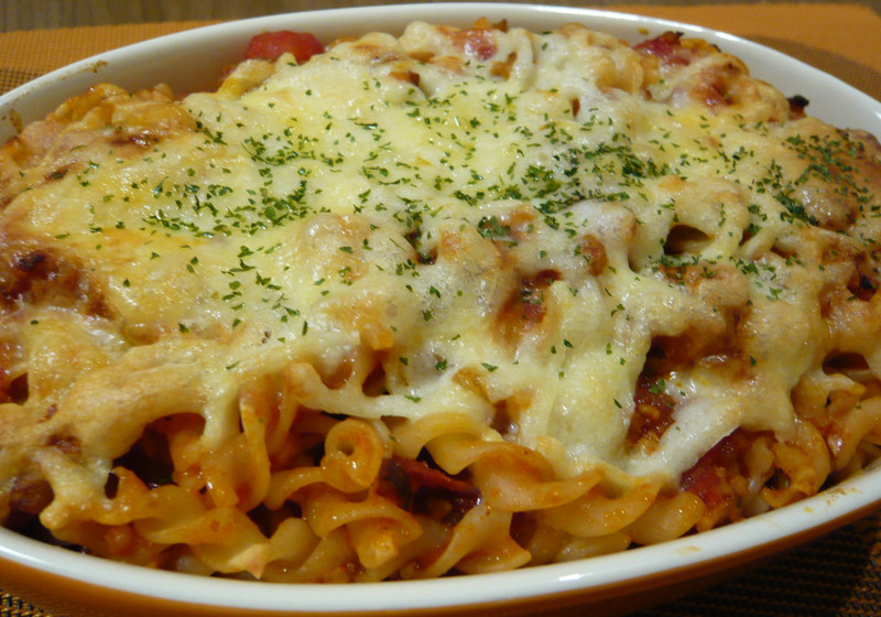 ミートパスタグラタン