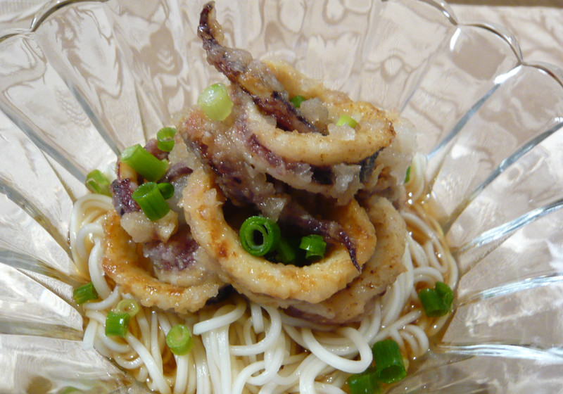 いかザンギおろしそうめん