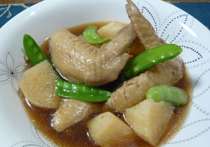 長イモと手羽先のほっこり煮