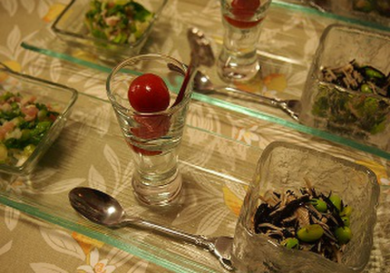 夏の３種常備菜プレート