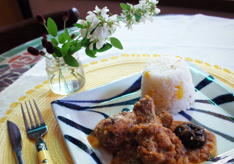 鶏肉の胡桃ソース煮～メープル風味