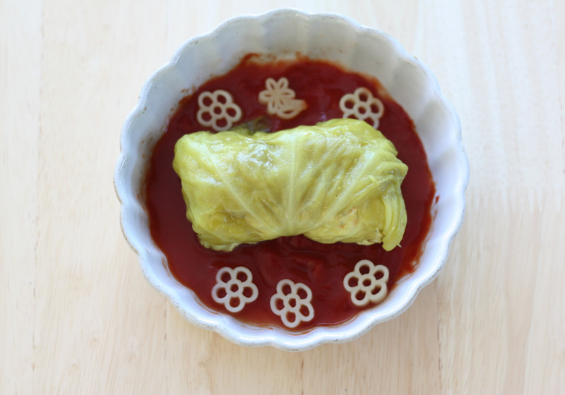 ロールキャベツ　冷製トマトソース