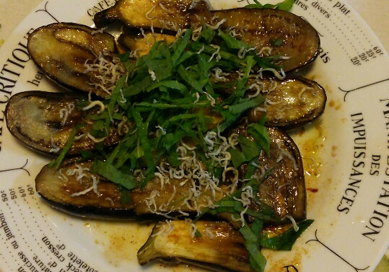 茄子のオリーブオイル焼き