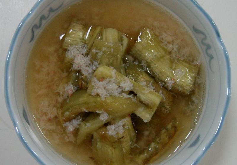 焼きなすのかにそぼろ