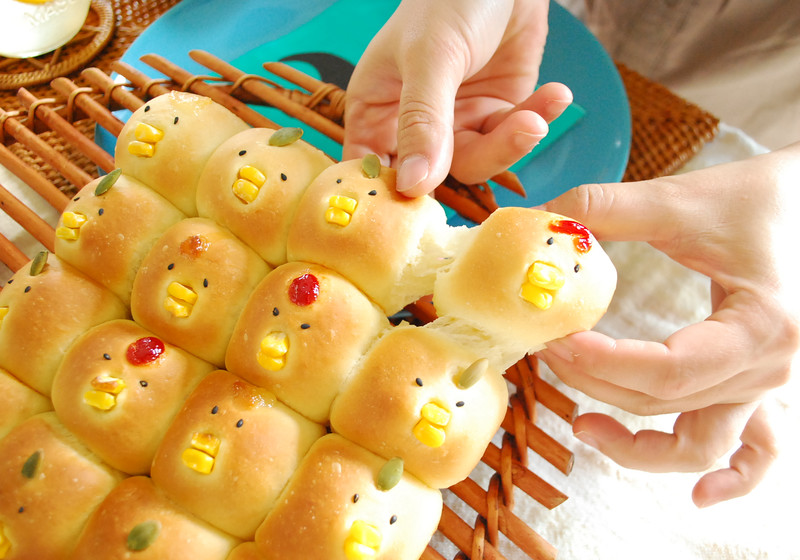 ピヨピヨ大集合♡ちぎりパン☺︎