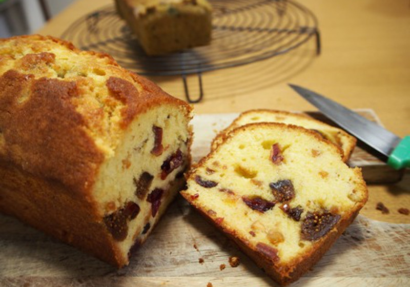 洋酒漬けドライフルーツのパウンドケーキ