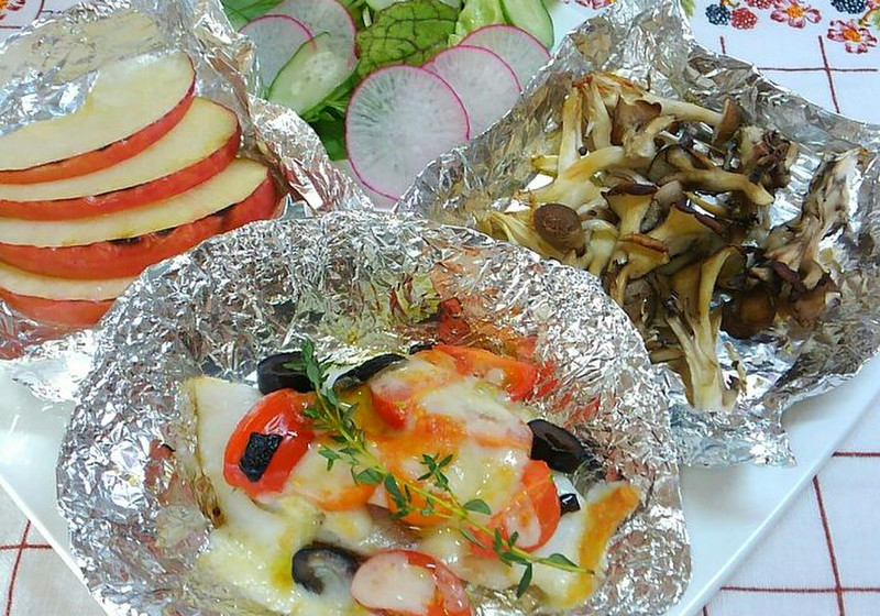 魚焼きグリルで時短かじきトマトチーズグリル他２品