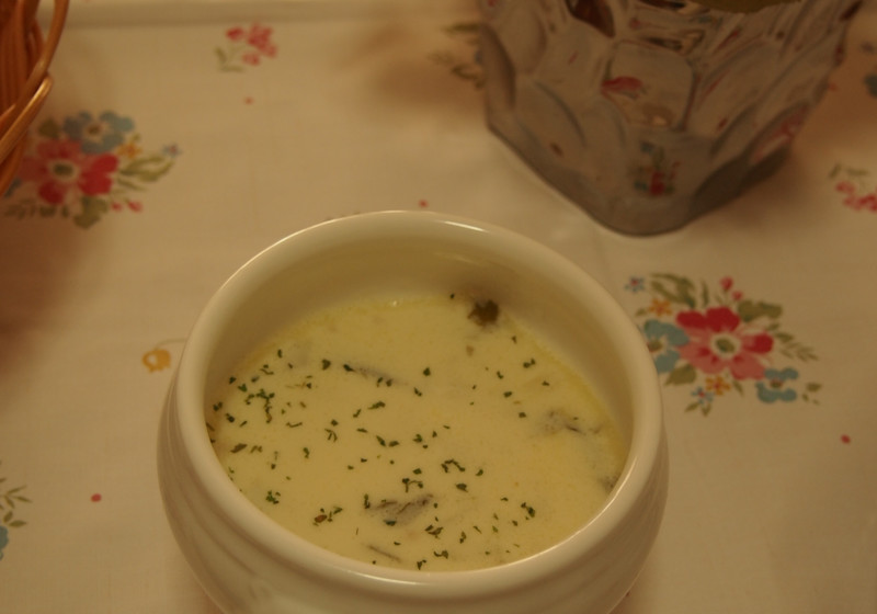 鶏とセロリのクリームスープ