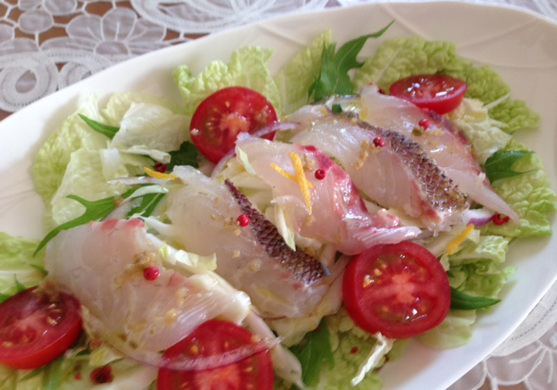 鯛と白菜のゆず胡椒サラダ