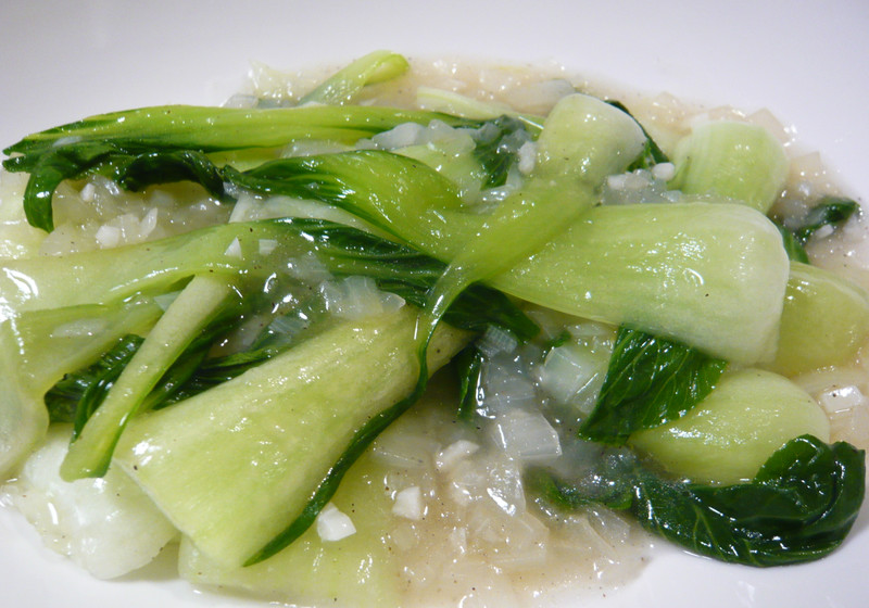 チンゲン菜のニンニク炒め