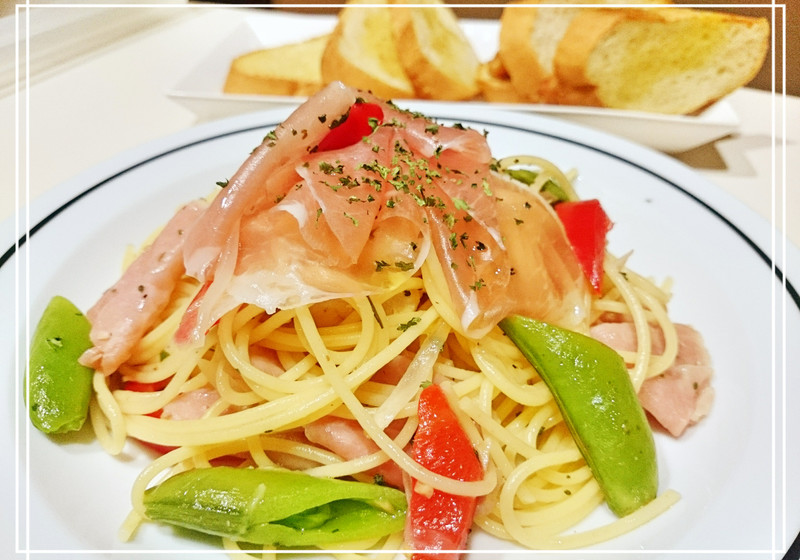 【スパイス：チャービル】生ハムの春色パスタ