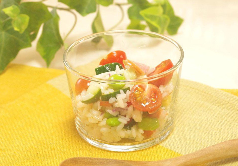 カラフル夏野菜のライスサラダ