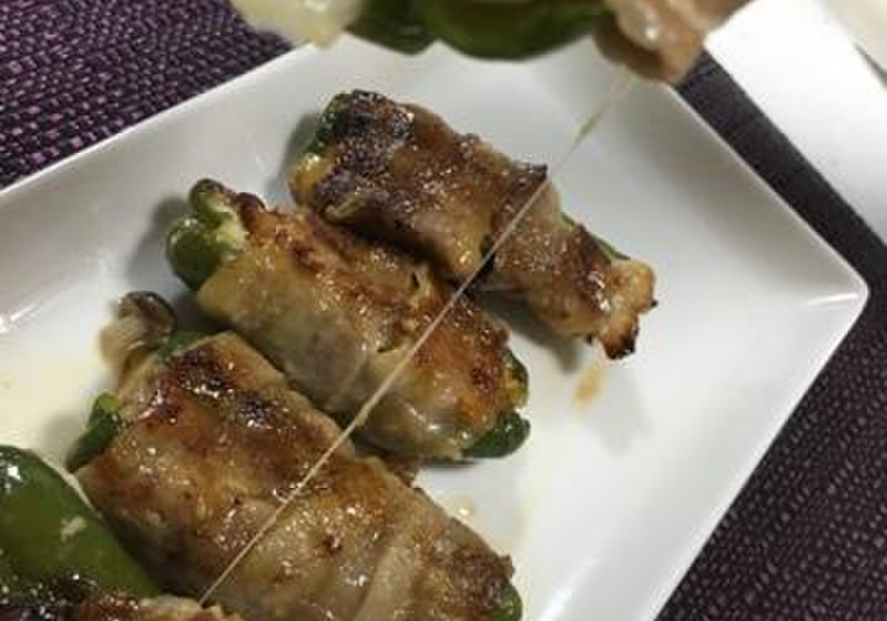 チーズたっぷり肉ピーマン