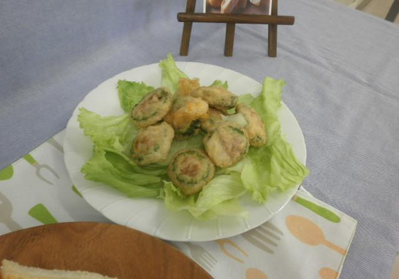 ゴーヤの肉詰め天婦羅
