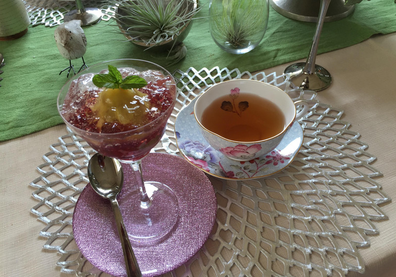 無花果の赤ワイン煮ゼリー寄せ