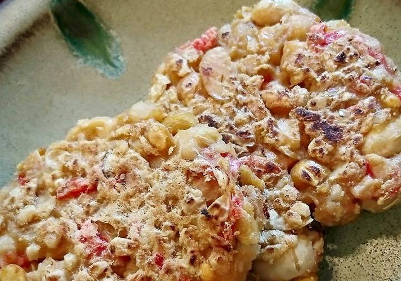 大豆と干し海老のカレーお焼き