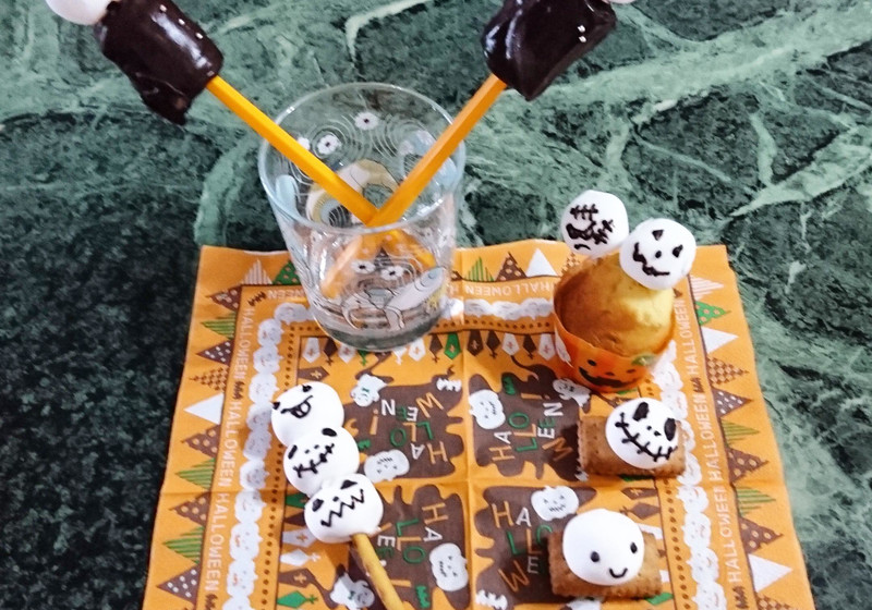 市販のお菓子でハロウィンパーティー