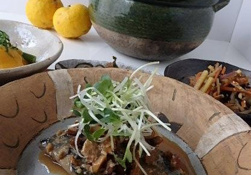 焼きさばと木の実のみそ煮