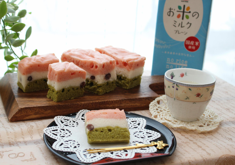 春の３色蒸しパン