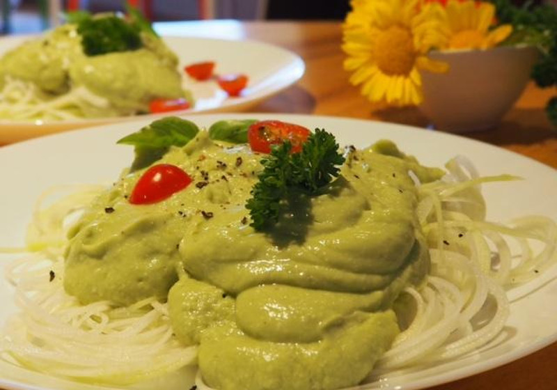 【RAW】ズッキーニパスタのアボカドソース