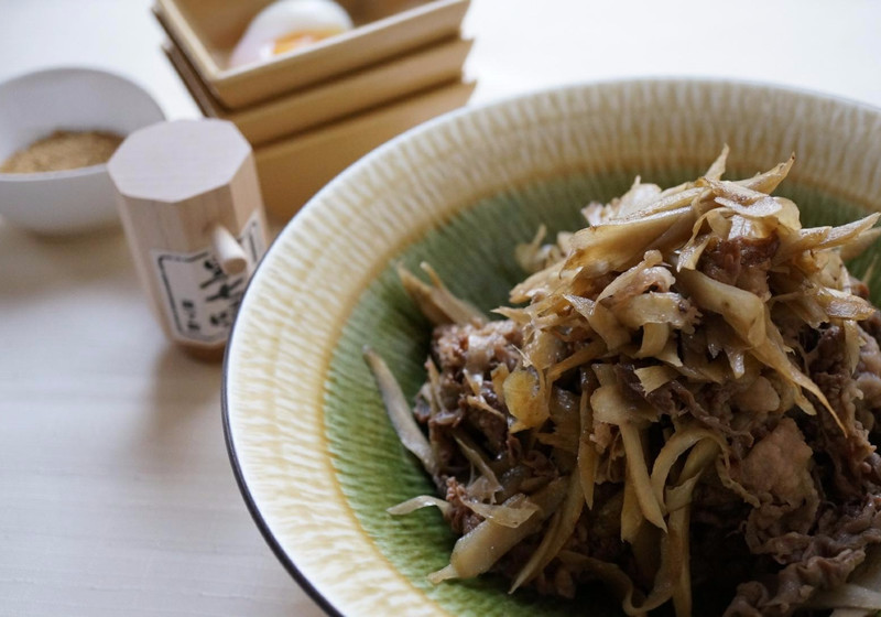 牛肉と牛蒡の炒め煮(テレビ収録用冷凍庫レシピ)